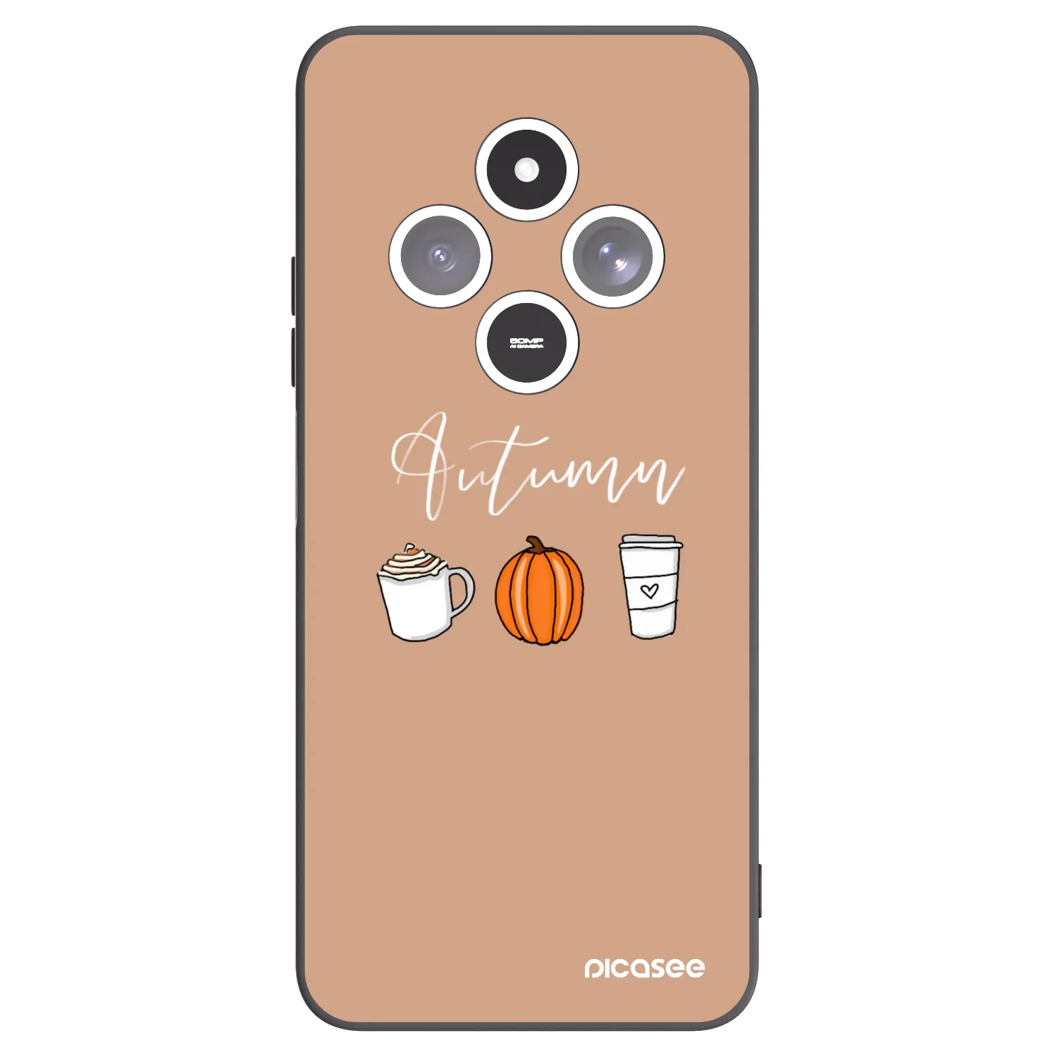 Picasee silikónový čierny obal pre Xiaomi Redmi 14C - Autumn