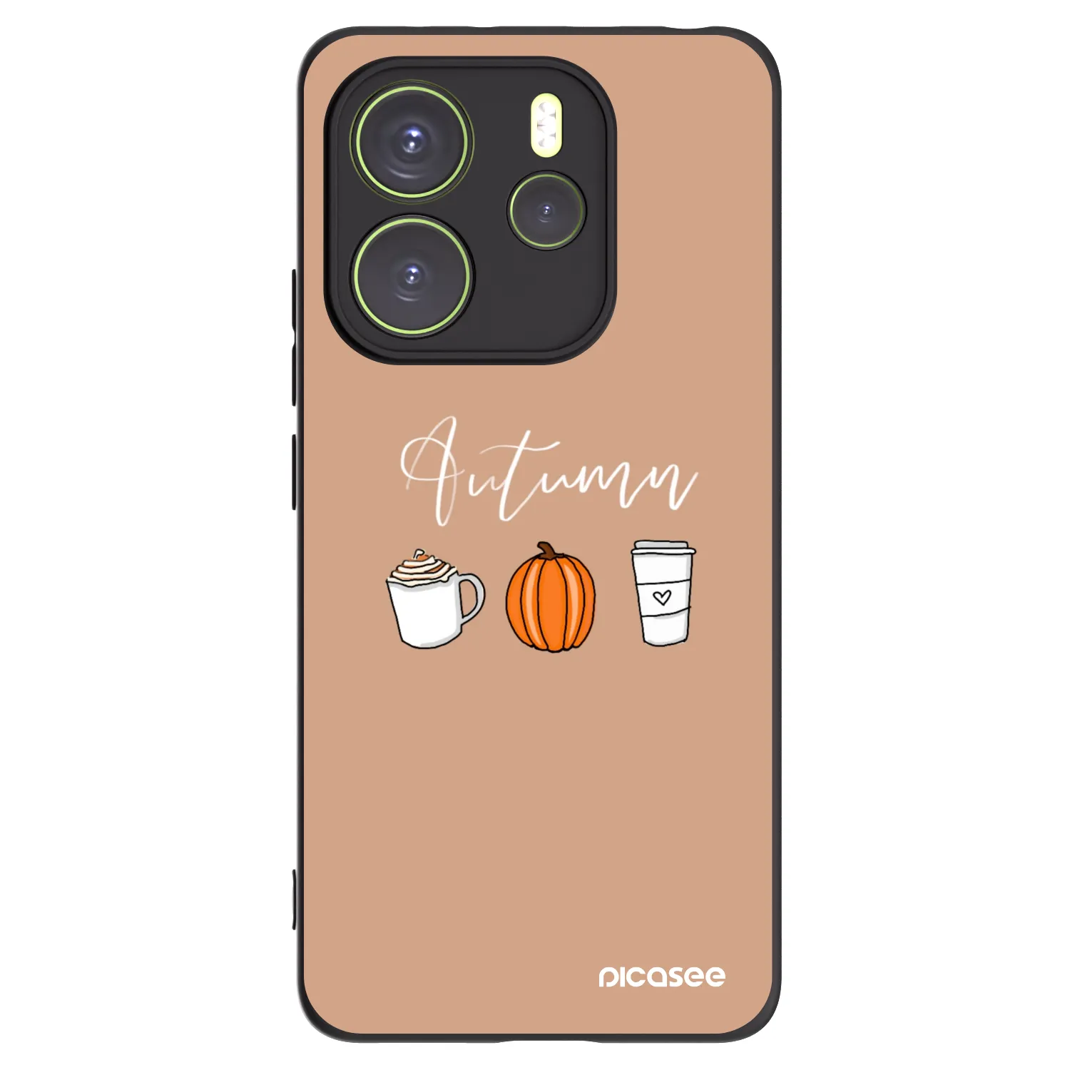 Picasee silikónový čierny obal pre Xiaomi Redmi Note 14 4G - Autumn