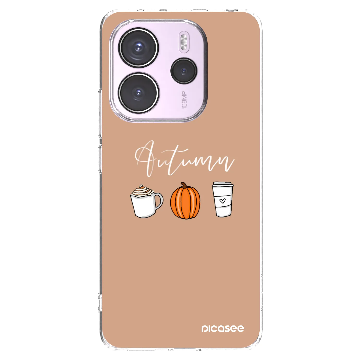 Picasee silikónový prehľadný obal pre Xiaomi Redmi Note 14 4G - Autumn