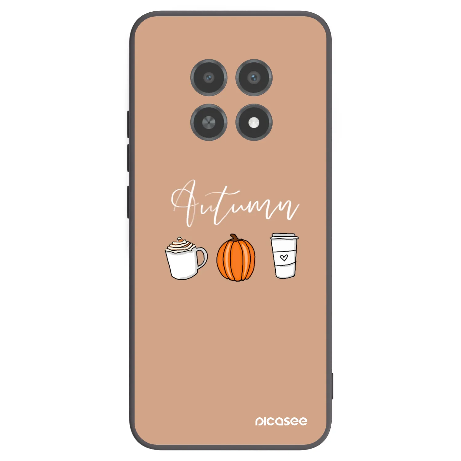 Picasee silikónový čierny obal pre Realme 12X - Autumn