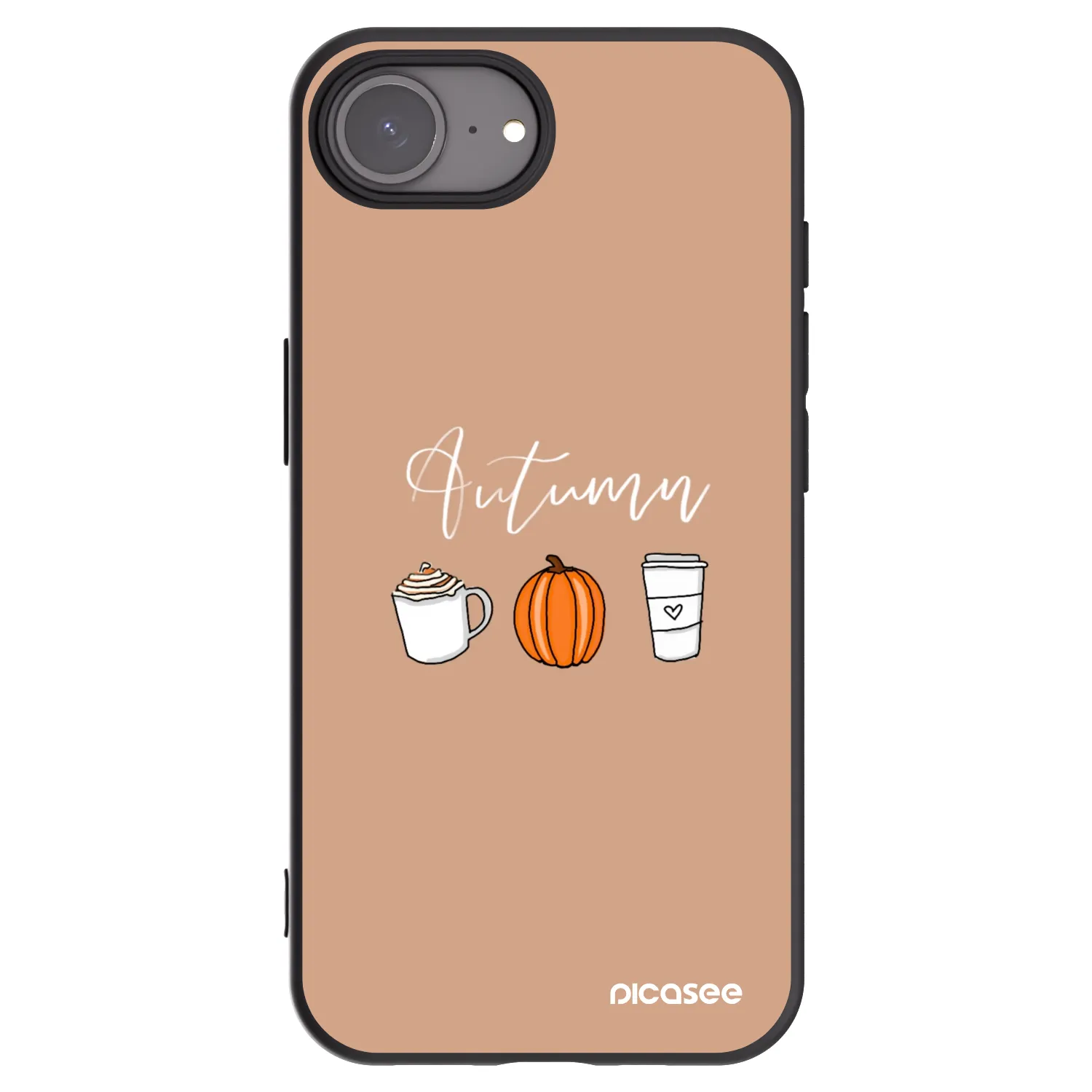 Picasee silikónový čierny obal pre Apple iPhone 17e - Autumn