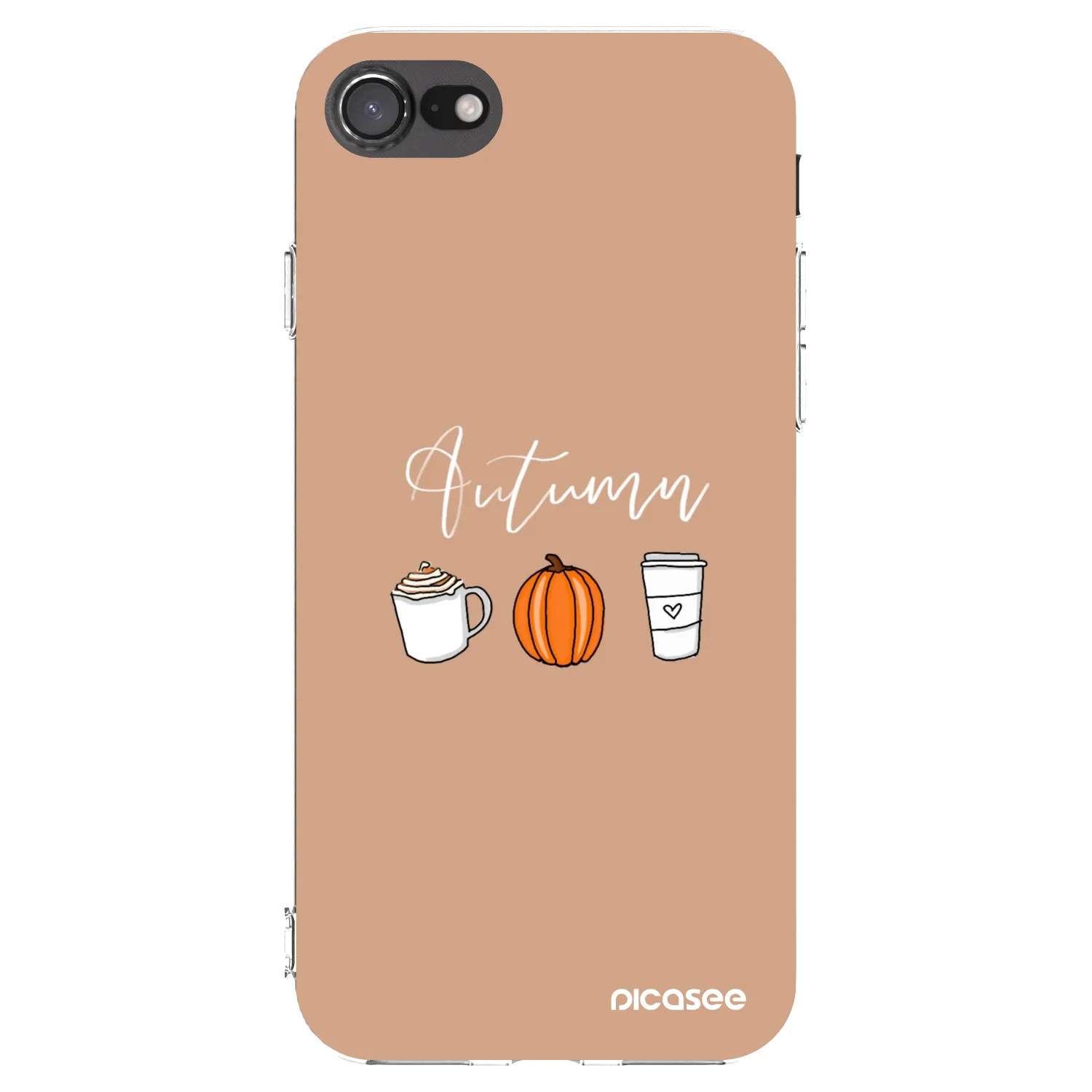 Picasee silikónový prehľadný obal pre Apple iPhone SE 2020 - Autumn
