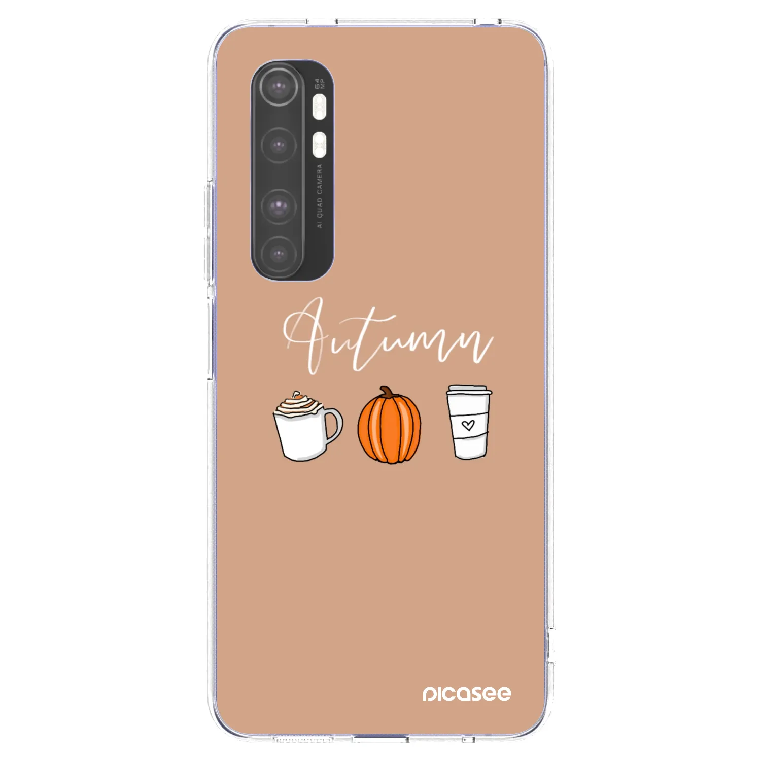 Picasee silikónový prehľadný obal pre Xiaomi Mi Note 10 Lite - Autumn