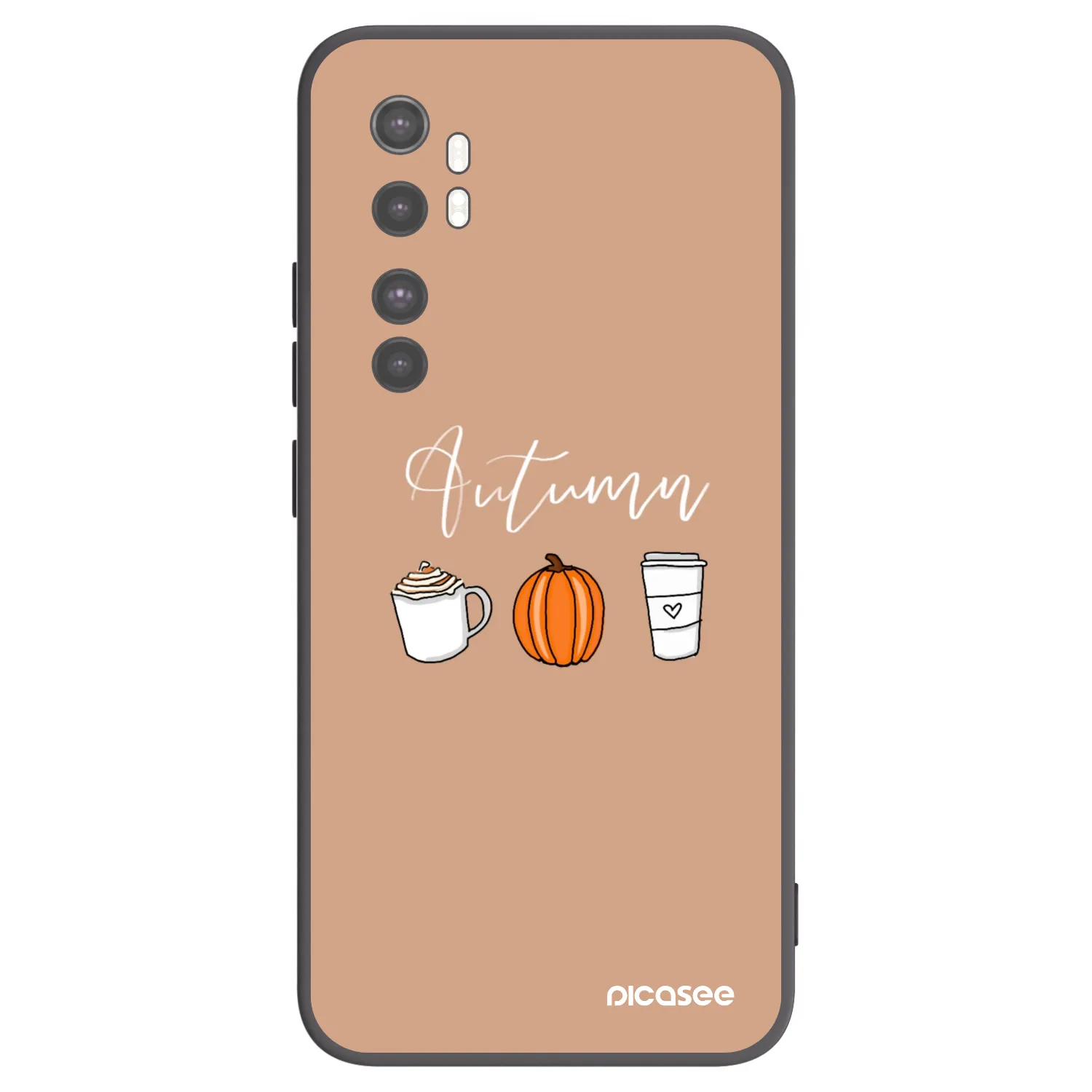 Picasee silikónový čierny obal pre Xiaomi Mi Note 10 Lite - Autumn