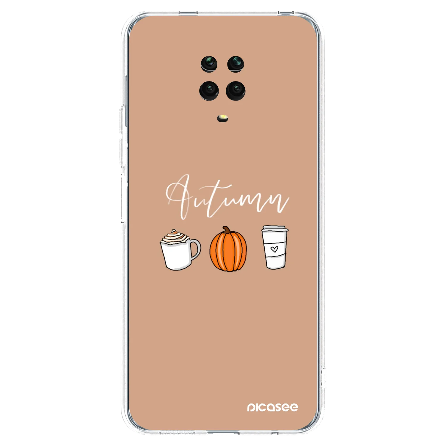Picasee silikónový prehľadný obal pre Xiaomi Redmi Note 9S - Autumn