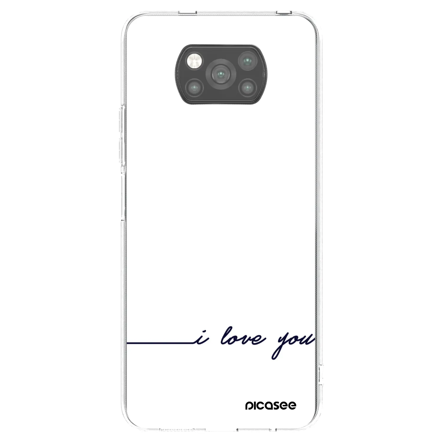 Picasee silikónový čierny obal pre Xiaomi Poco X3 - Milujem ťa
