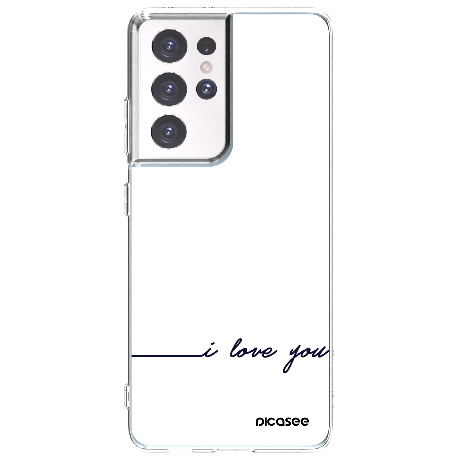 Picasee silikónový prehľadný obal pre Samsung Galaxy S21 Ultra 5G G998B - Milujem ťa