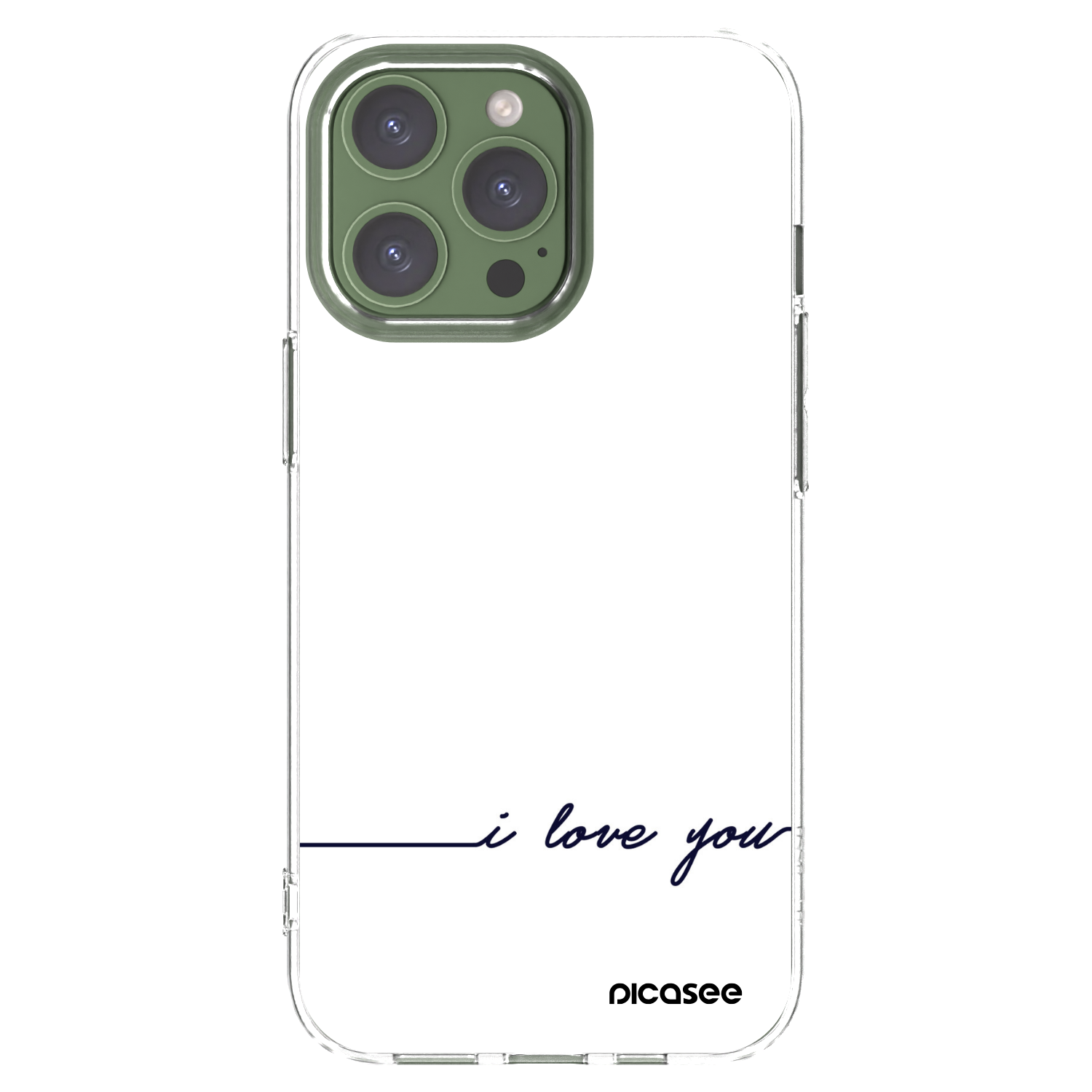 Picasee silikónový prehľadný obal pre Apple iPhone 13 Pro - Milujem ťa