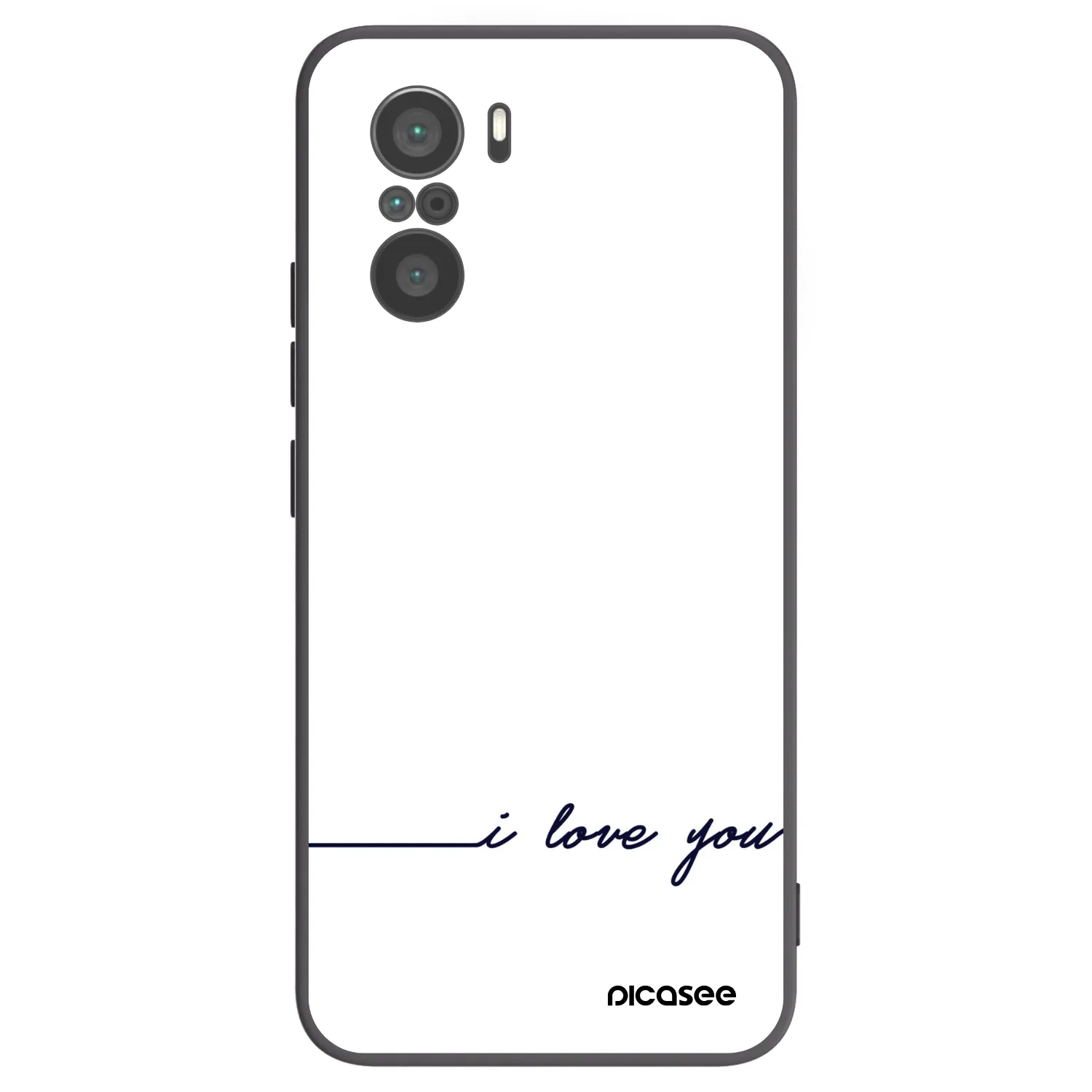Picasee silikónový čierny obal pre Xiaomi Poco F3 - Milujem ťa