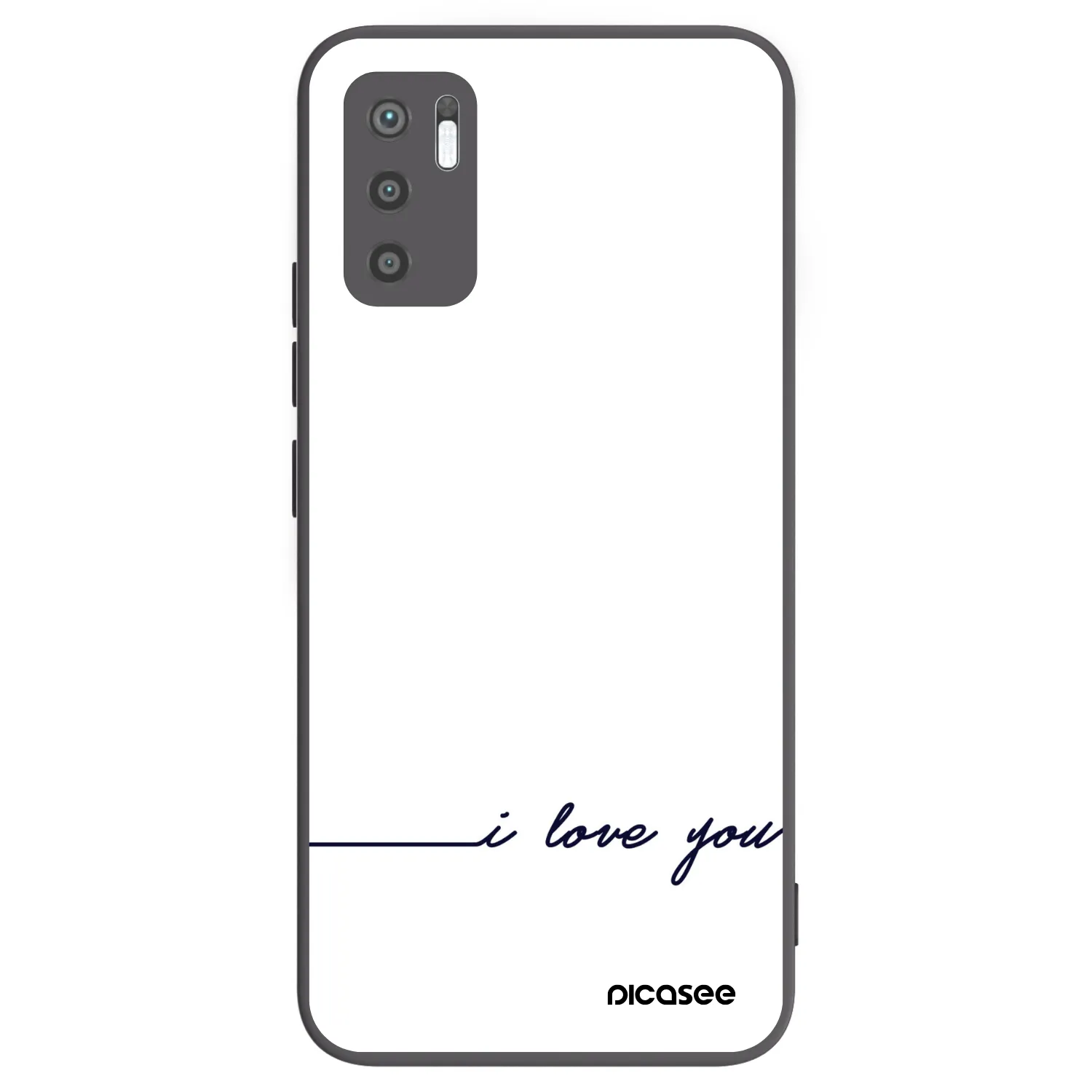 Picasee silikónový čierny obal pre Xiaomi Redmi Note 10 5G - Milujem ťa