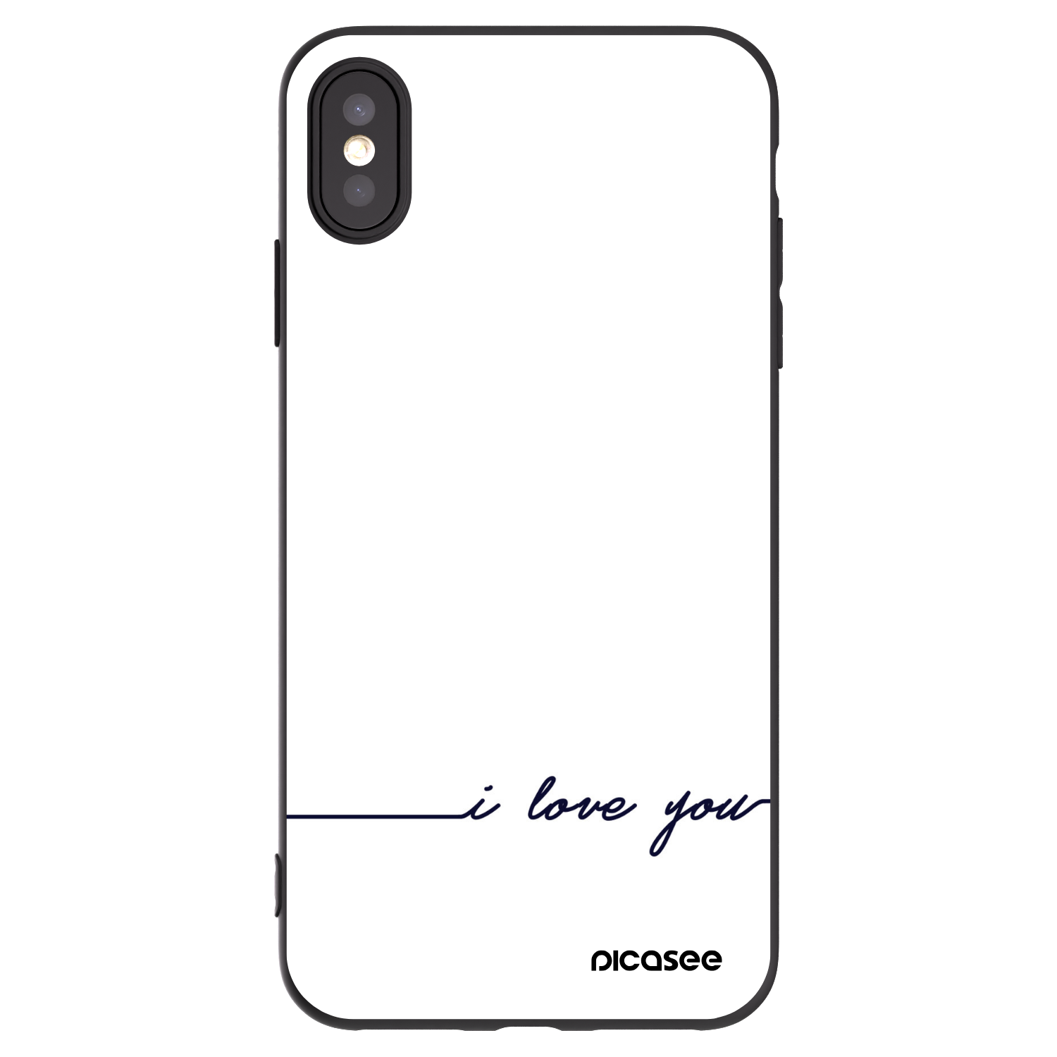 Picasee silikónový čierny obal pre Apple iPhone XS Max - Milujem ťa