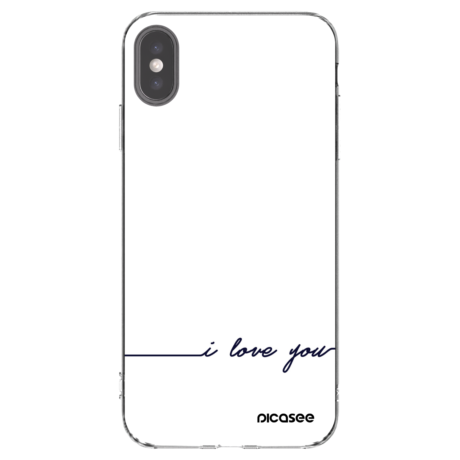 Picasee silikónový prehľadný obal pre Apple iPhone XS Max - Milujem ťa
