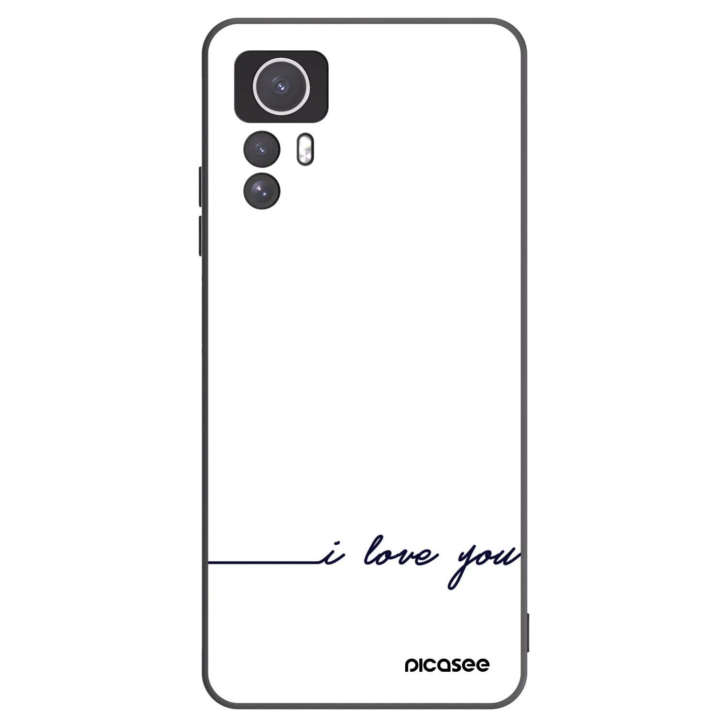 Picasee silikónový čierny obal pre Xiaomi Redmi Note 12S - Milujem ťa