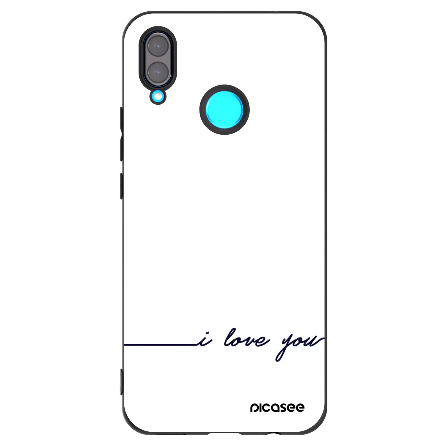 Picasee silikónový čierny obal pre Huawei Nova 3 - Milujem ťa