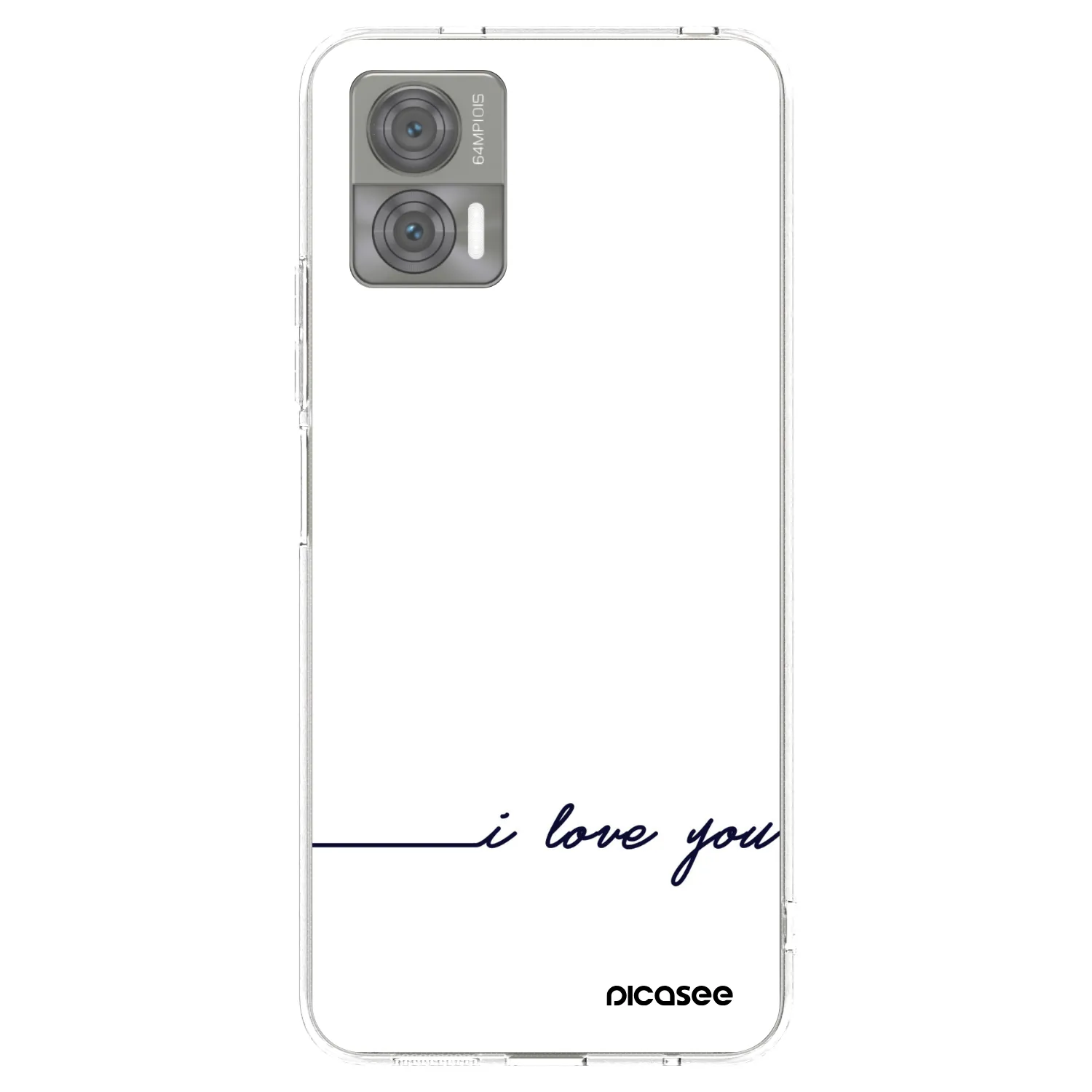 Picasee silikónový prehľadný obal pre Motorola Edge 30 Neo - Milujem ťa