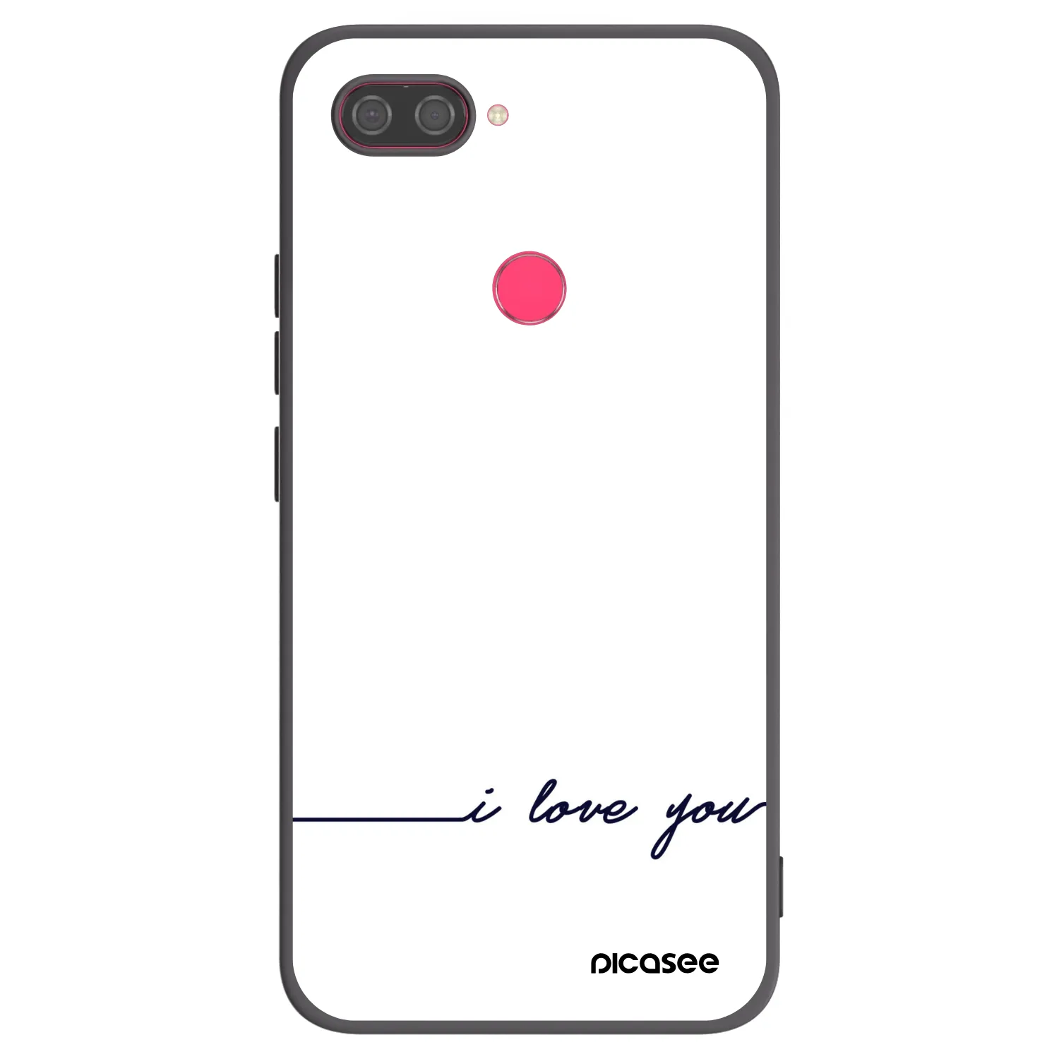 Picasee silikónový čierny obal pre Xiaomi Mi 8 Lite - Milujem ťa