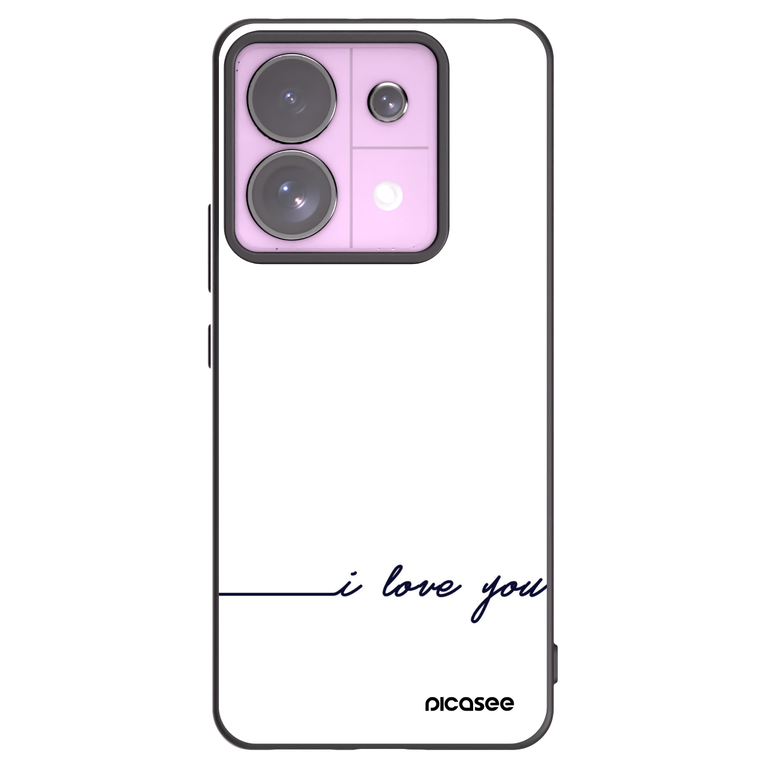 Picasee silikónový čierny obal pre Xiaomi Redmi Note 13 Pro 5G - Milujem ťa