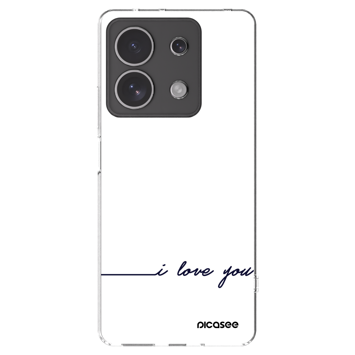 Picasee silikónový prehľadný obal pre Xiaomi Redmi Note 13 4G - Milujem ťa