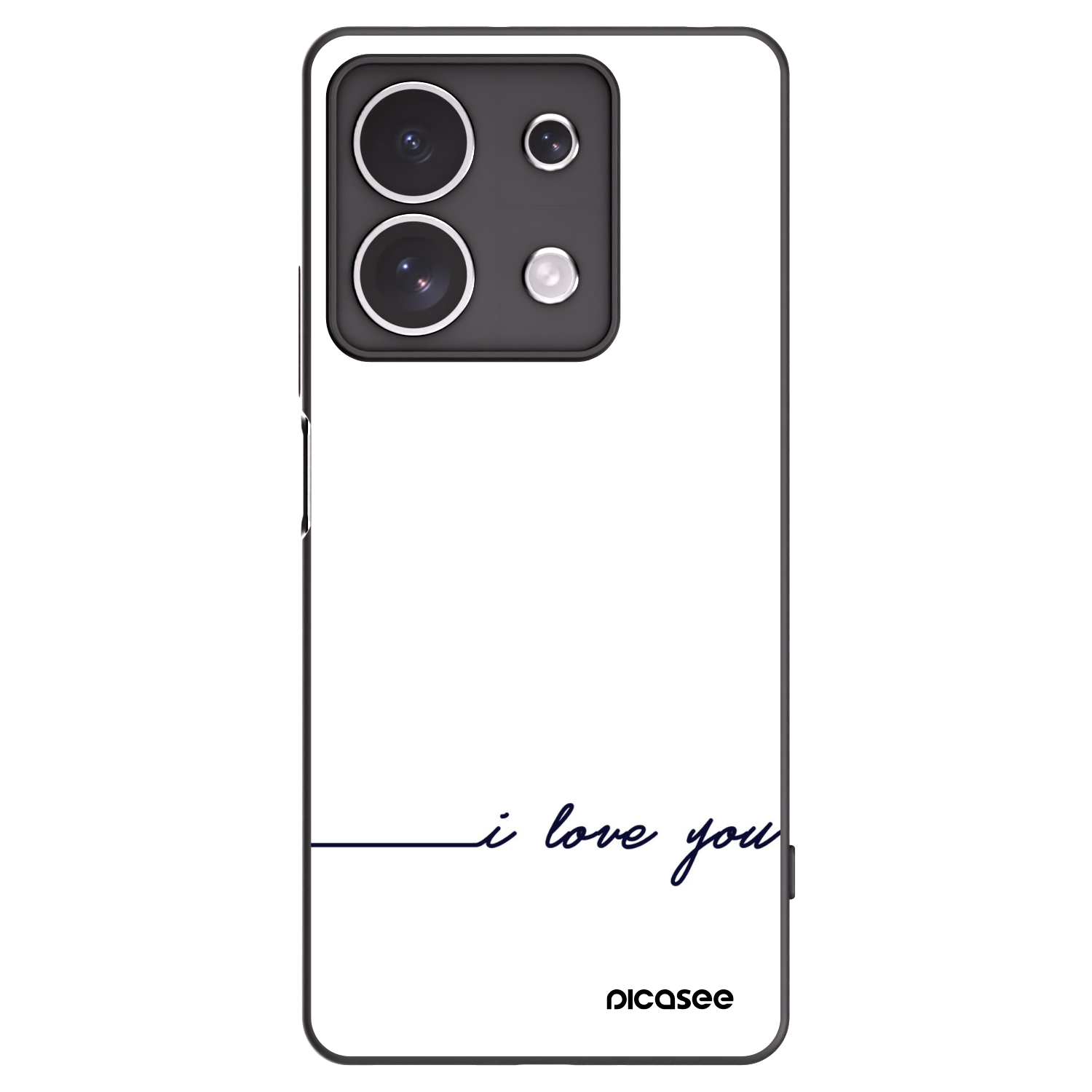Picasee silikónový čierny obal pre Xiaomi Redmi Note 13 4G - Milujem ťa