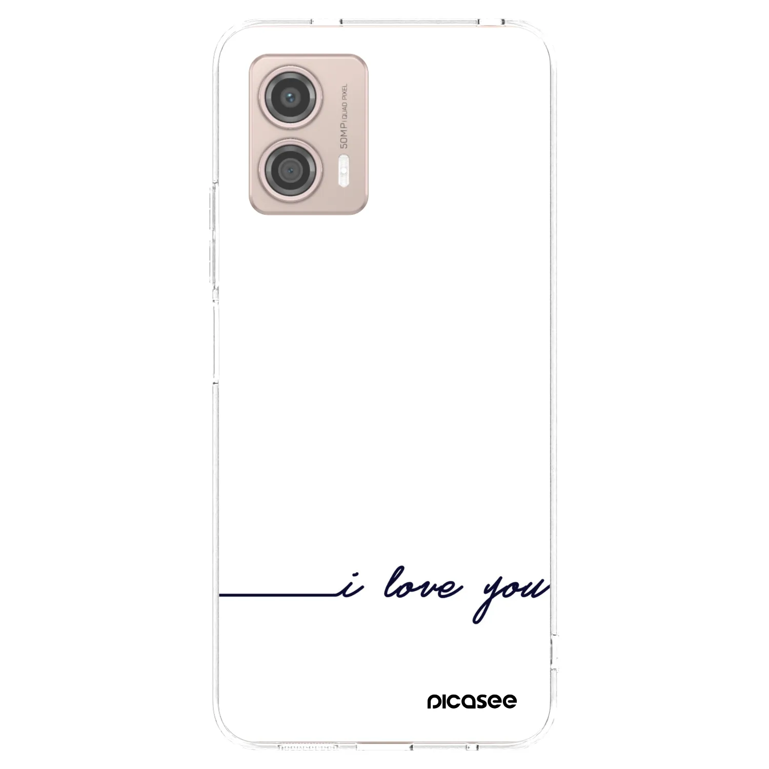 Picasee silikónový prehľadný obal pre Motorola Moto G53 5G - Milujem ťa