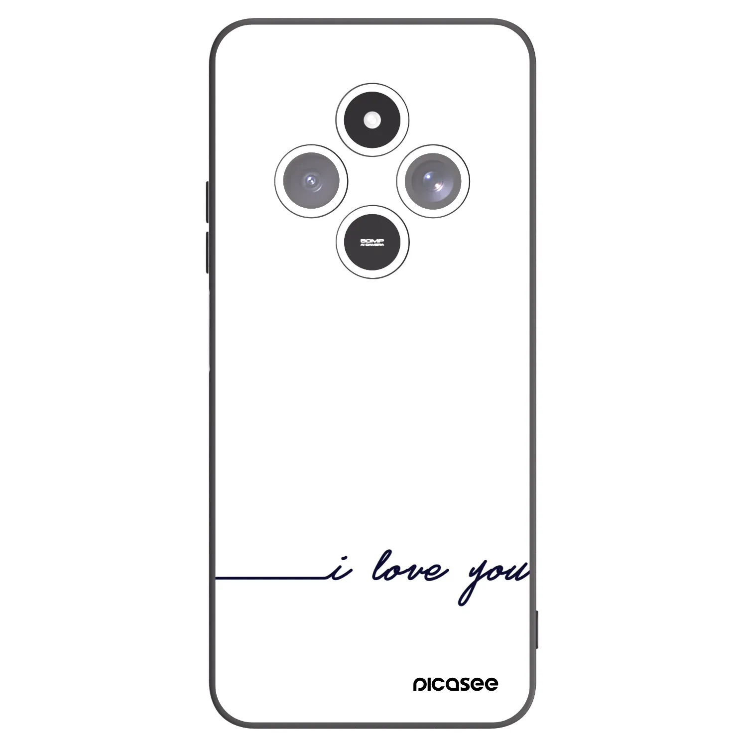 Picasee silikónový čierny obal pre Xiaomi Redmi 14C - Milujem ťa