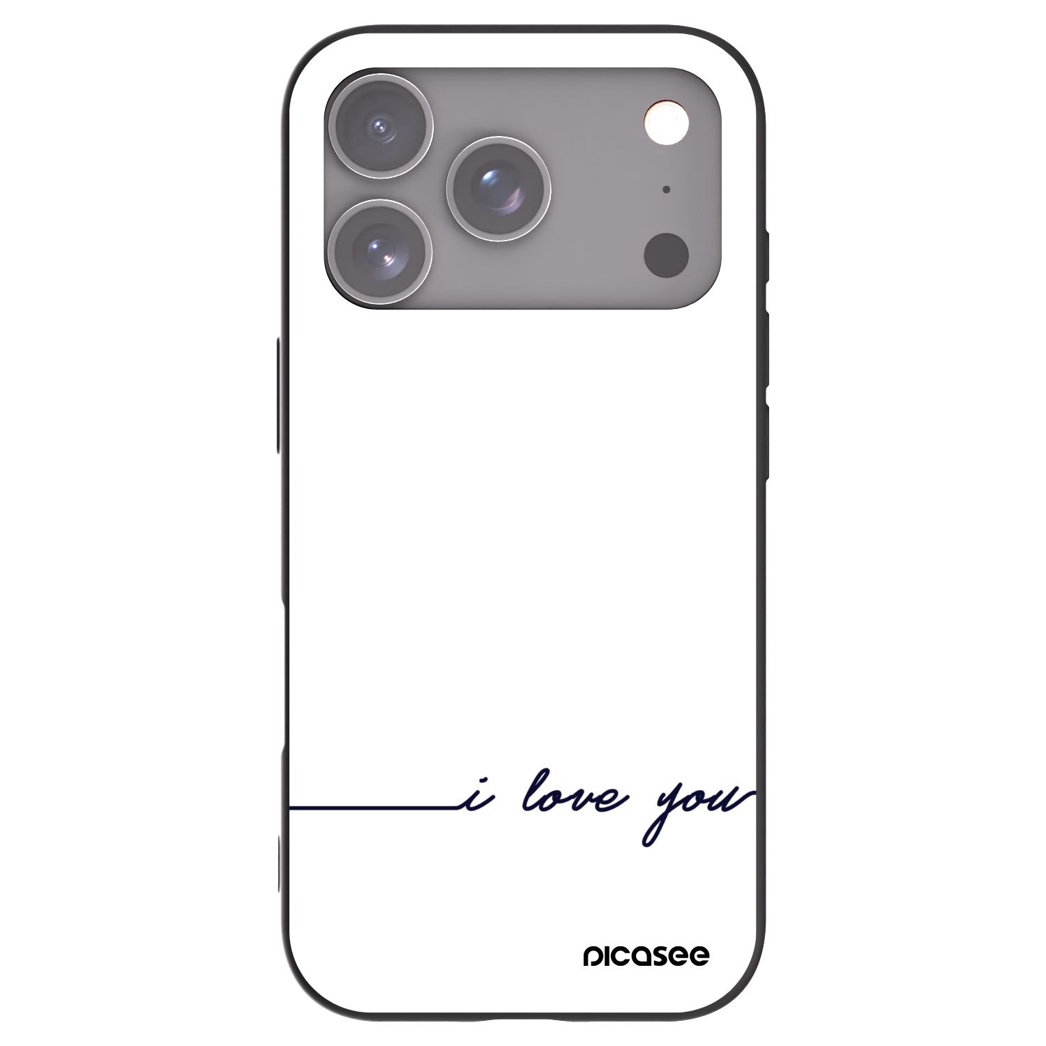 Picasee silikónový čierny obal pre Apple iPhone 17 Pro - Milujem ťa
