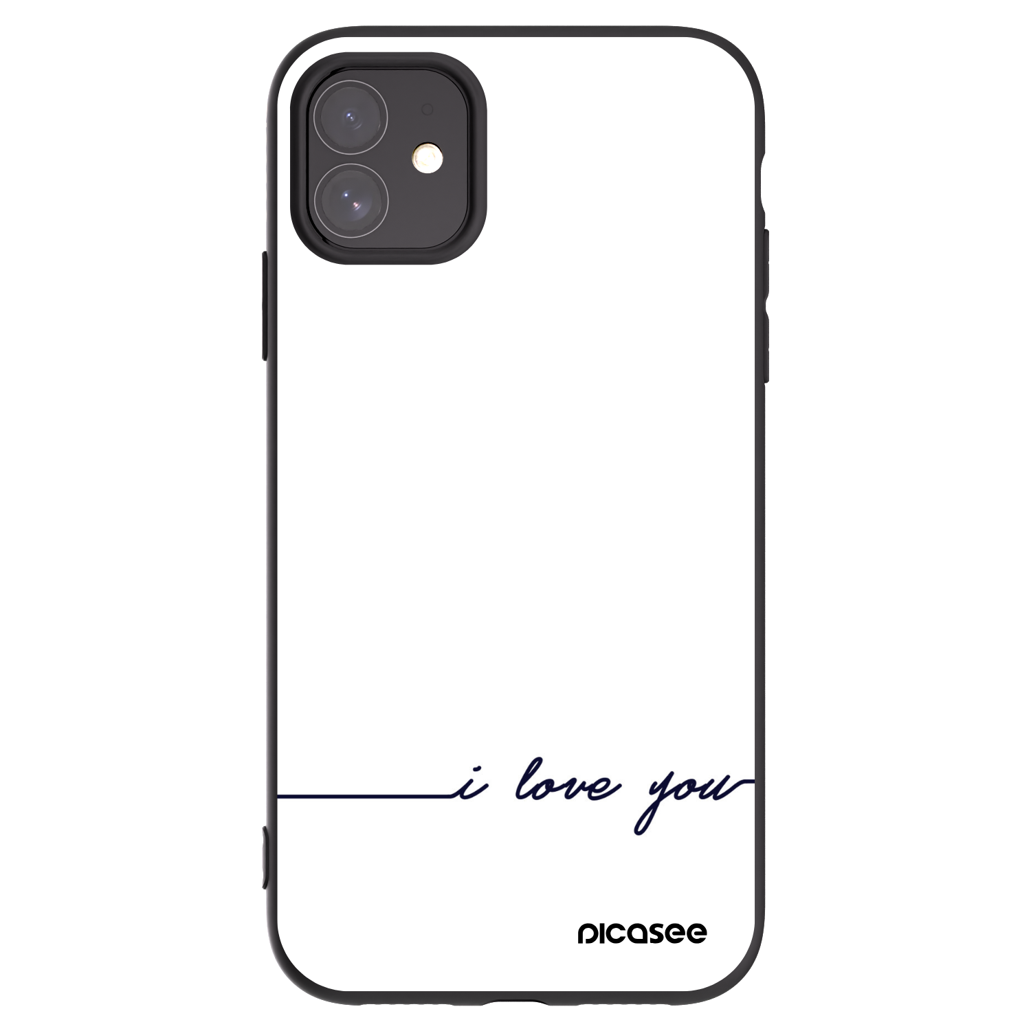 Picasee silikónový čierny obal pre Apple iPhone 11 - Milujem ťa