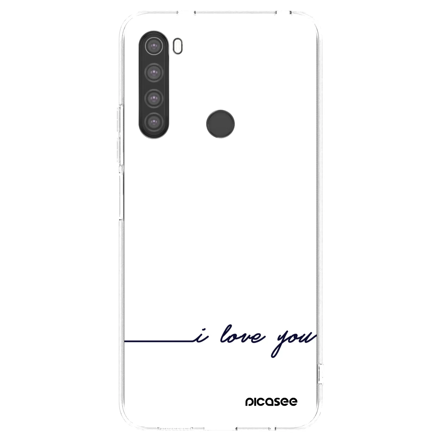 Picasee silikónový prehľadný obal pre Xiaomi Redmi Note 8 - Milujem ťa