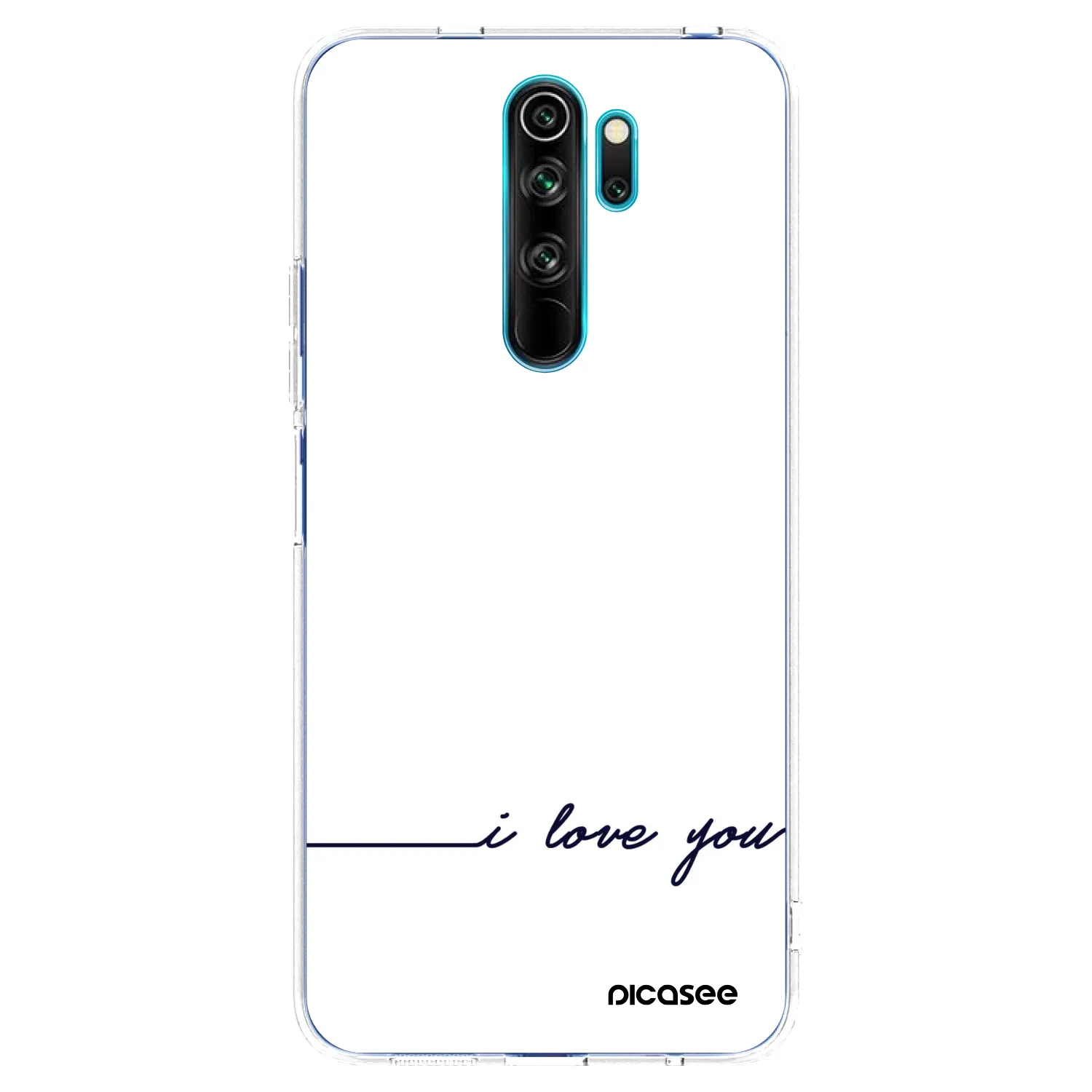 Picasee silikónový prehľadný obal pre Xiaomi Redmi Note 8 Pro - Milujem ťa