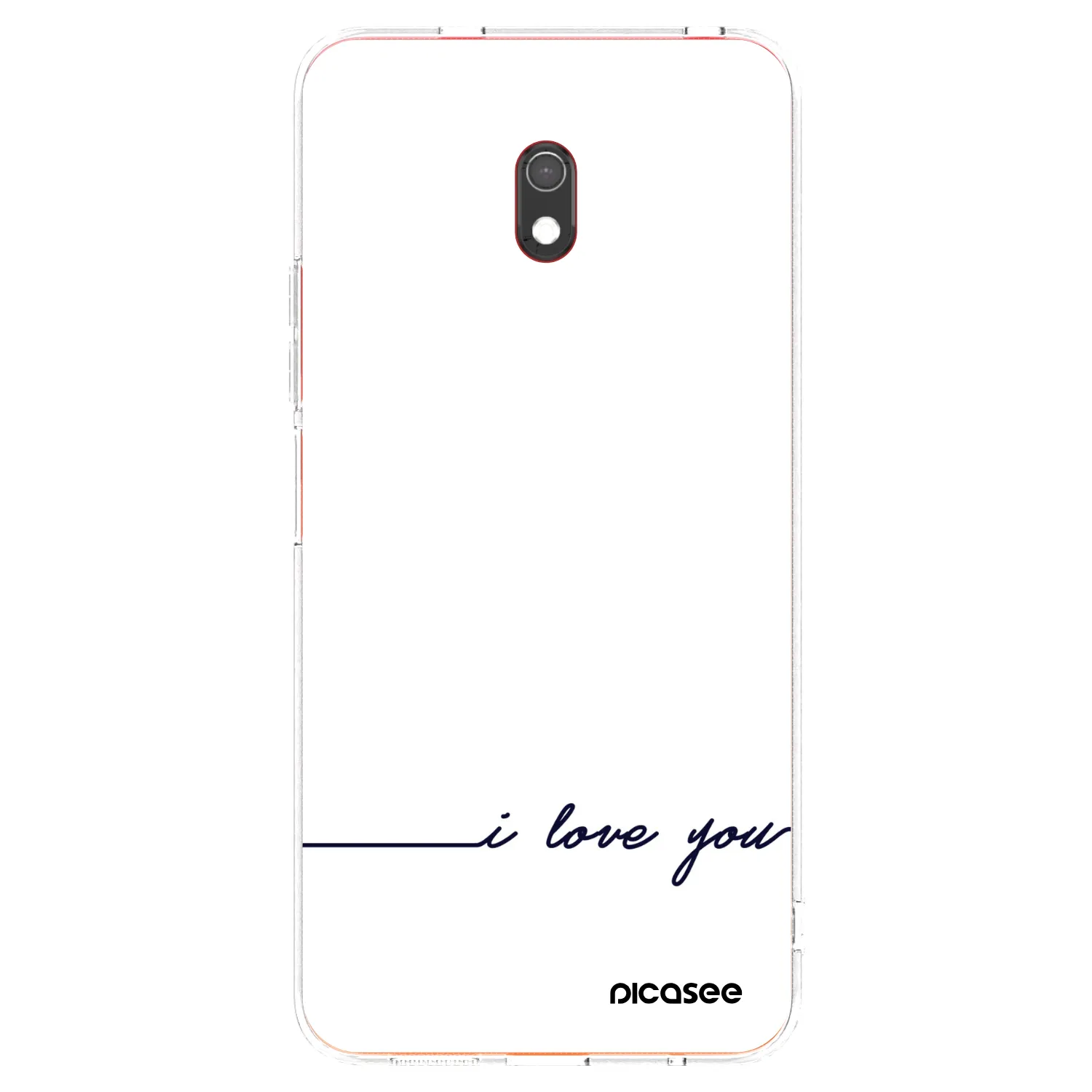 Picasee silikónový prehľadný obal pre Xiaomi Redmi 8A - Milujem ťa