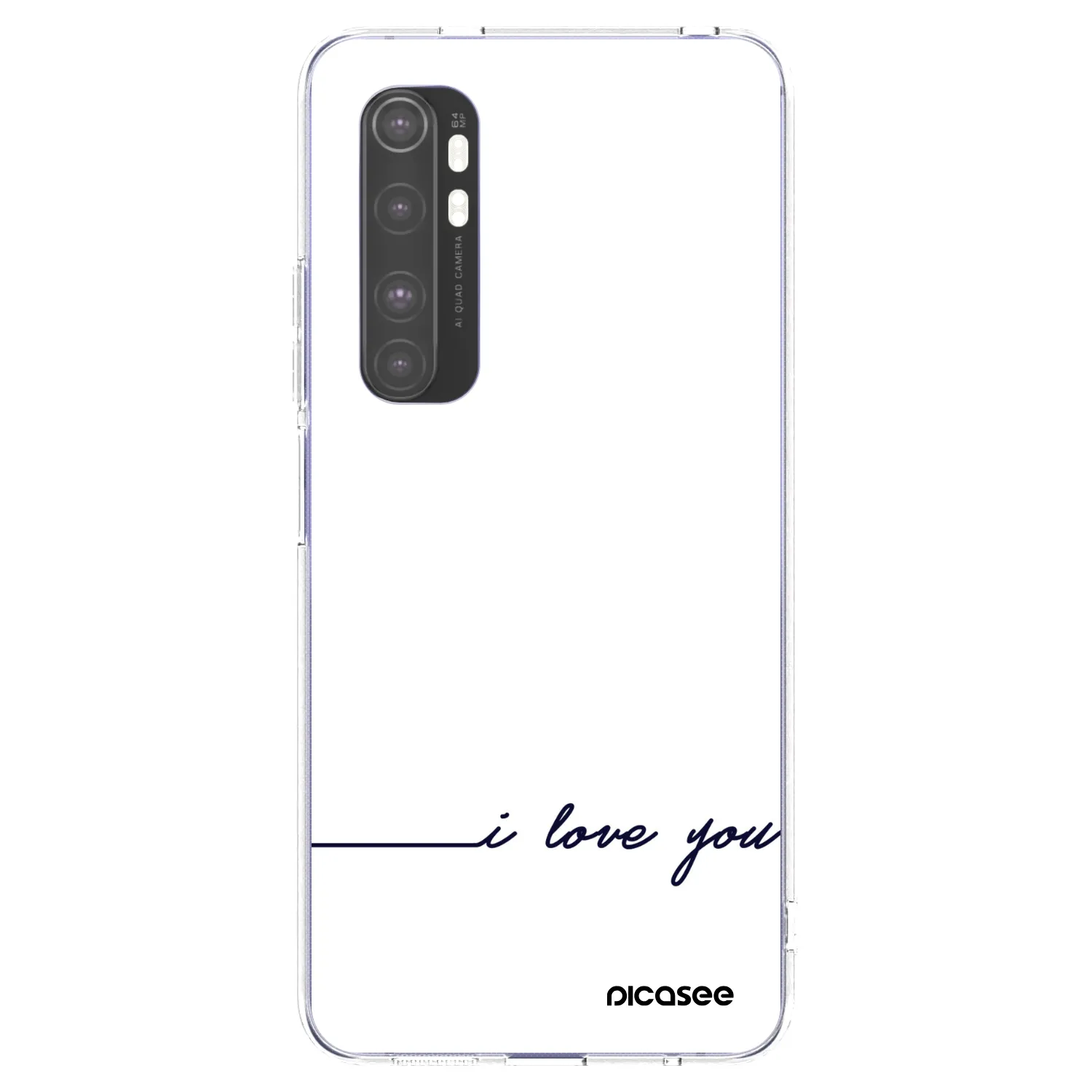 Picasee silikónový prehľadný obal pre Xiaomi Mi Note 10 Lite - Milujem ťa