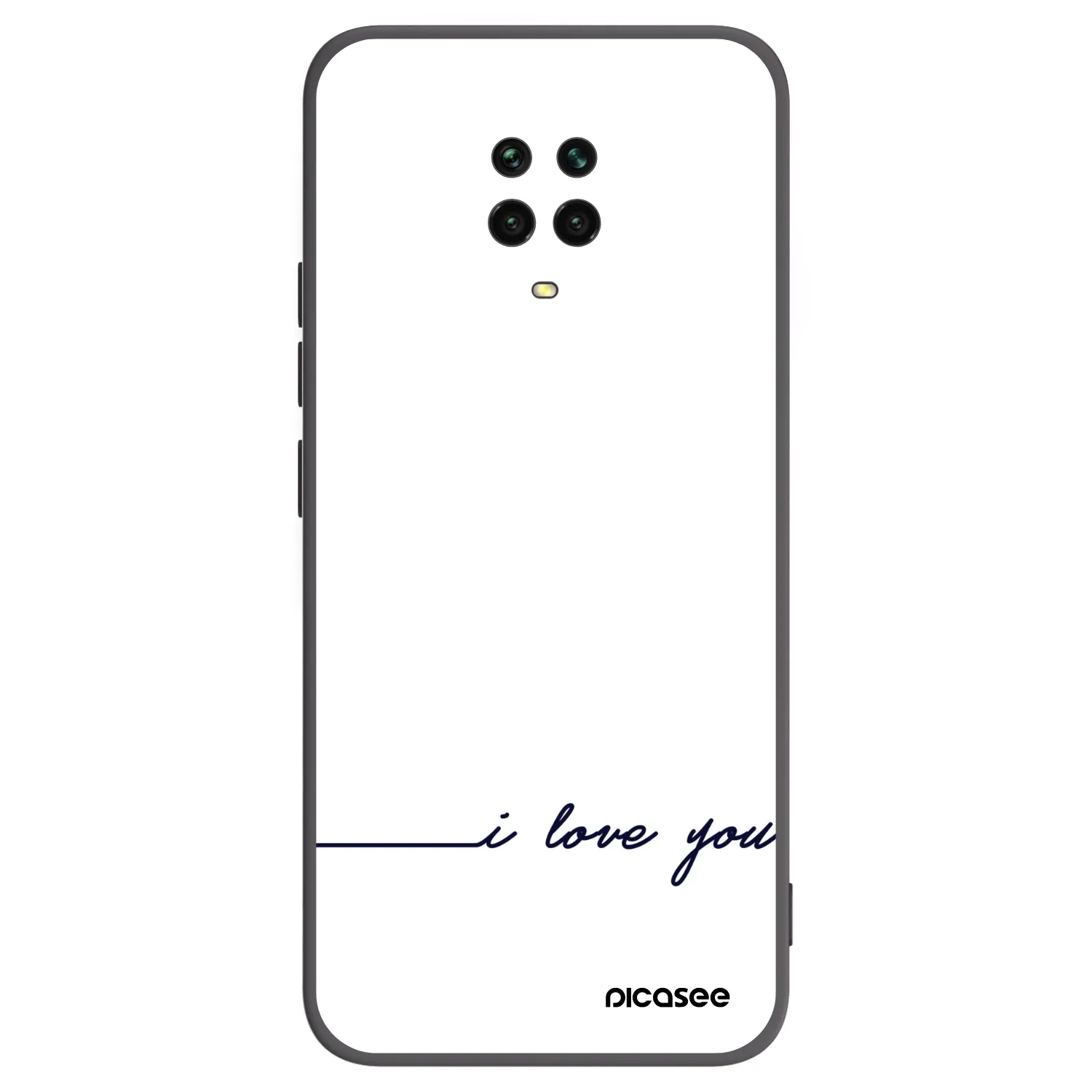 Picasee silikónový čierny obal pre Xiaomi Redmi Note 9S - Milujem ťa