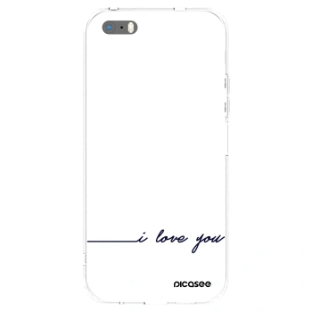 Picasee silikónový prehľadný obal pre Apple iPhone 5/5S/SE - Milujem ťa