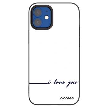 Picasee silikónový čierny obal pre Apple iPhone 12 mini - Milujem ťa
