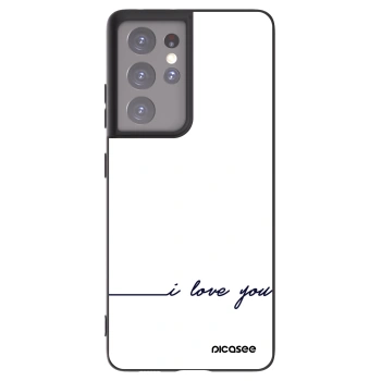Picasee silikónový čierny obal pre Samsung Galaxy S21 Ultra 5G G998B - Milujem ťa