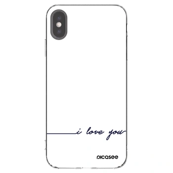 Picasee silikónový prehľadný obal pre Apple iPhone XS Max - Milujem ťa