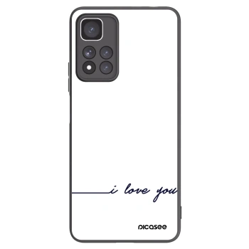 Picasee silikónový čierny obal pre Xiaomi Redmi Note 11 Pro+ 5G - Milujem ťa