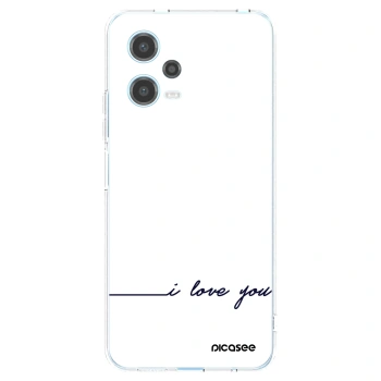 Picasee silikónový prehľadný obal pre Xiaomi Redmi Note 12 5G - Milujem ťa
