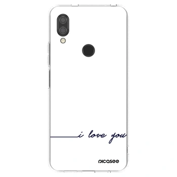 Picasee silikónový prehľadný obal pre Xiaomi Redmi 7 - Milujem ťa