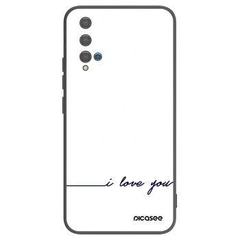 Picasee silikónový čierny obal pre Huawei Nova 5T - Milujem ťa