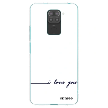 Picasee silikónový čierny obal pre Xiaomi Redmi Note 9 - Milujem ťa