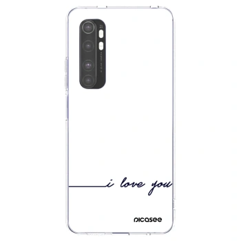 Picasee silikónový prehľadný obal pre Xiaomi Mi Note 10 Lite - Milujem ťa