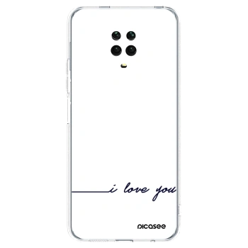 Picasee silikónový prehľadný obal pre Xiaomi Redmi Note 9S - Milujem ťa
