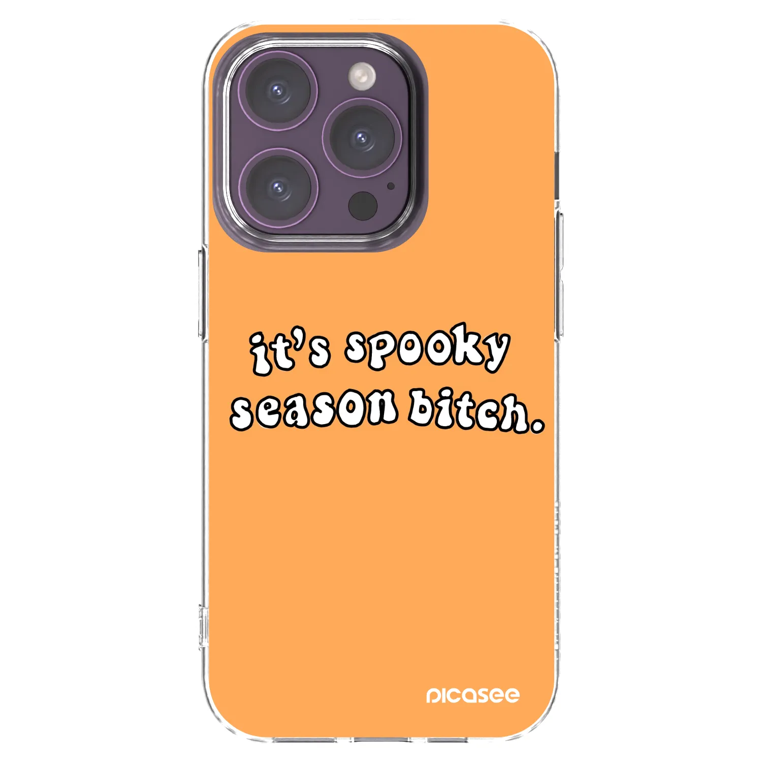 Picasee silikónový prehľadný obal pre Apple iPhone 14 Pro - Spooky season