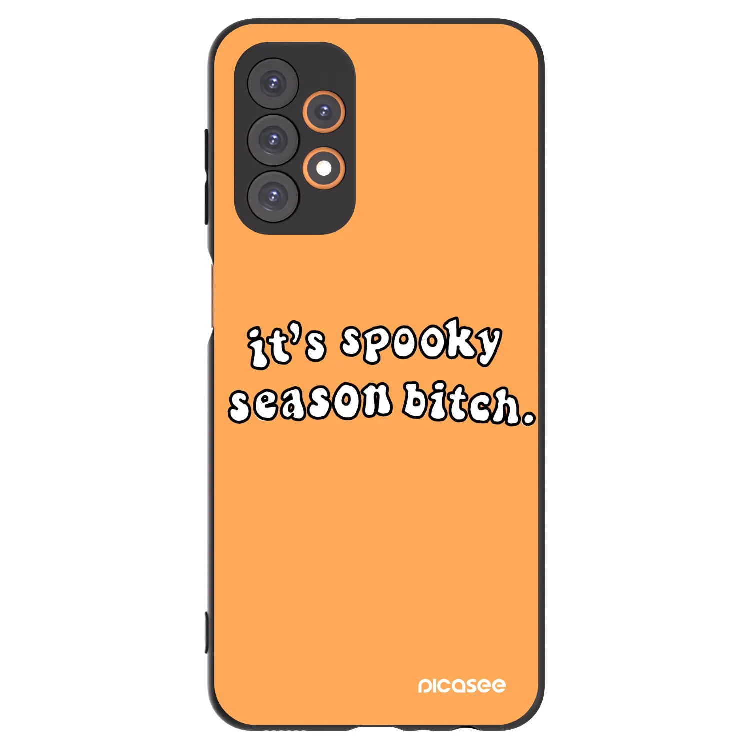 Picasee silikónový čierny obal pre Samsung Galaxy A23 A236B 5G - Spooky season