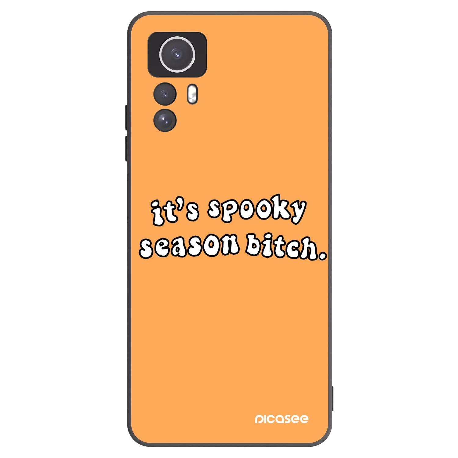 Picasee silikónový čierny obal pre Xiaomi Redmi Note 12S - Spooky season
