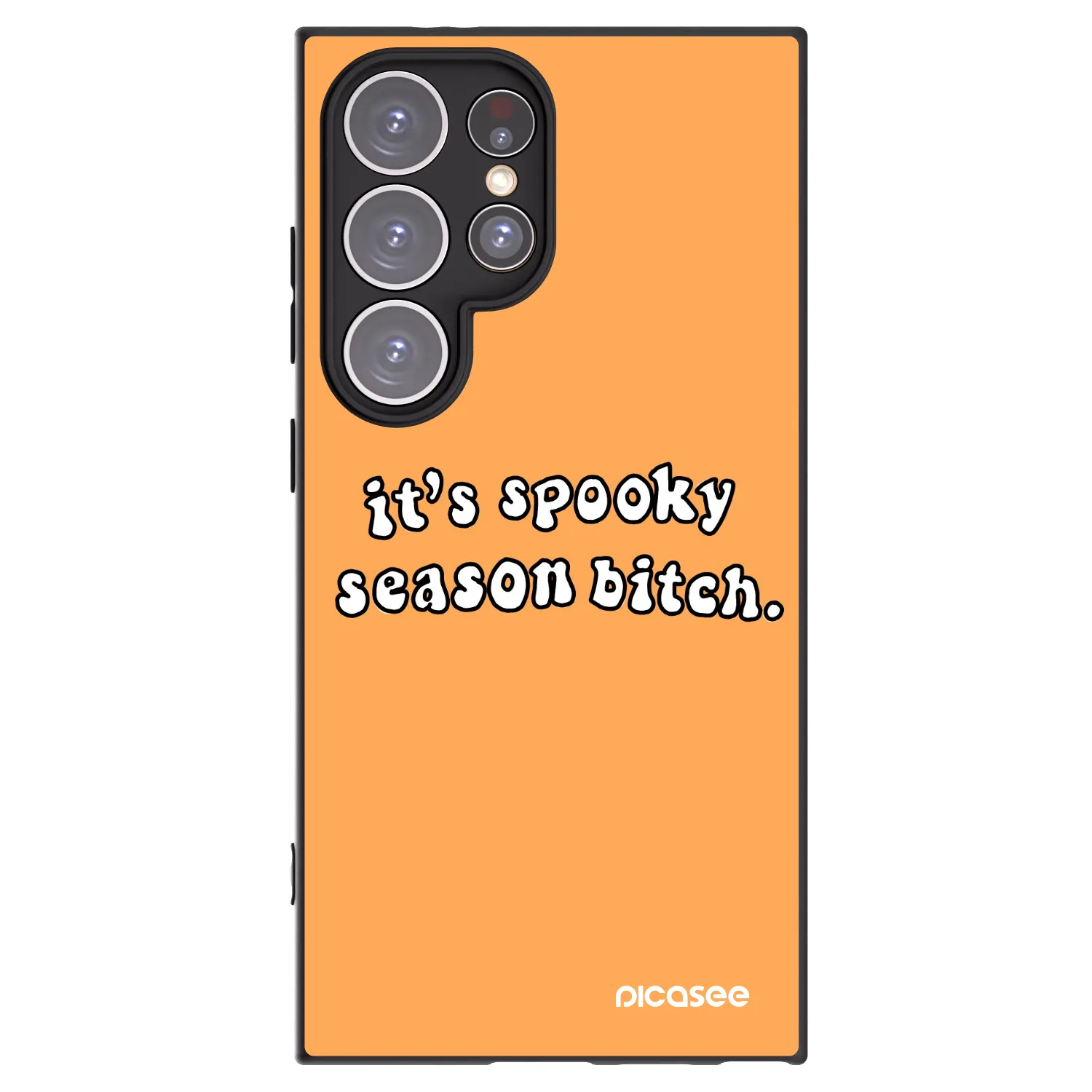 Picasee silikónový čierny obal pre Samsung Galaxy S24 Ultra S928B 5G - Spooky season