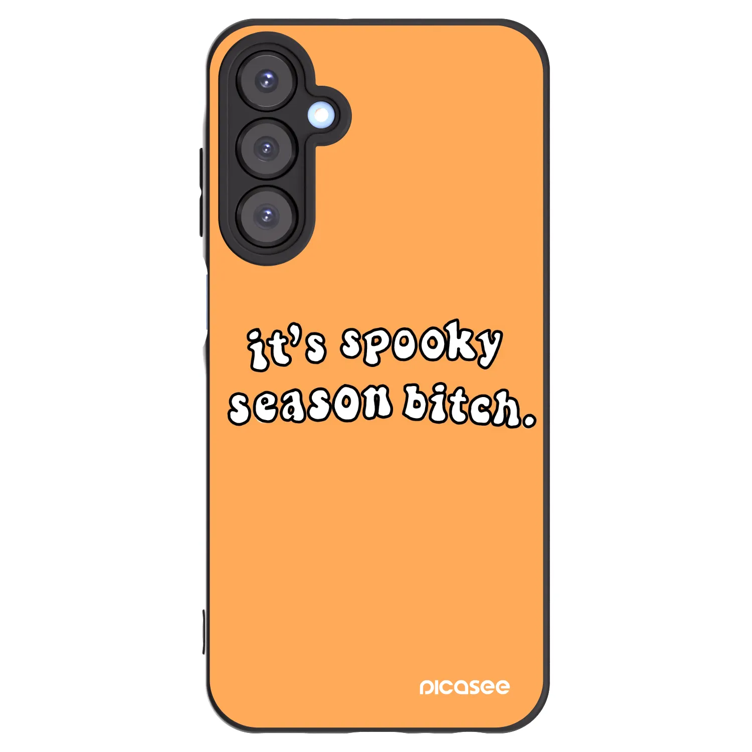 Picasee silikónový čierny obal pre Samsung Galaxy A25 A256B 5G - Spooky season
