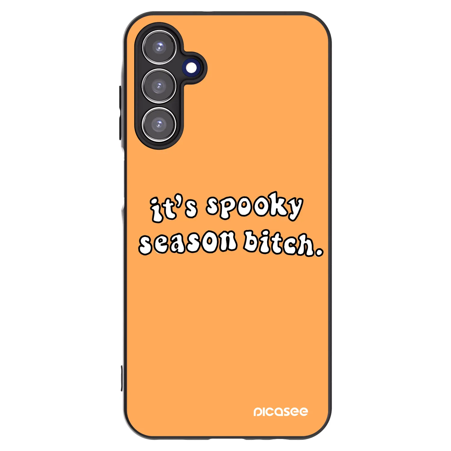 Picasee silikónový čierny obal pre Samsung Galaxy A15 A156B 5G - Spooky season