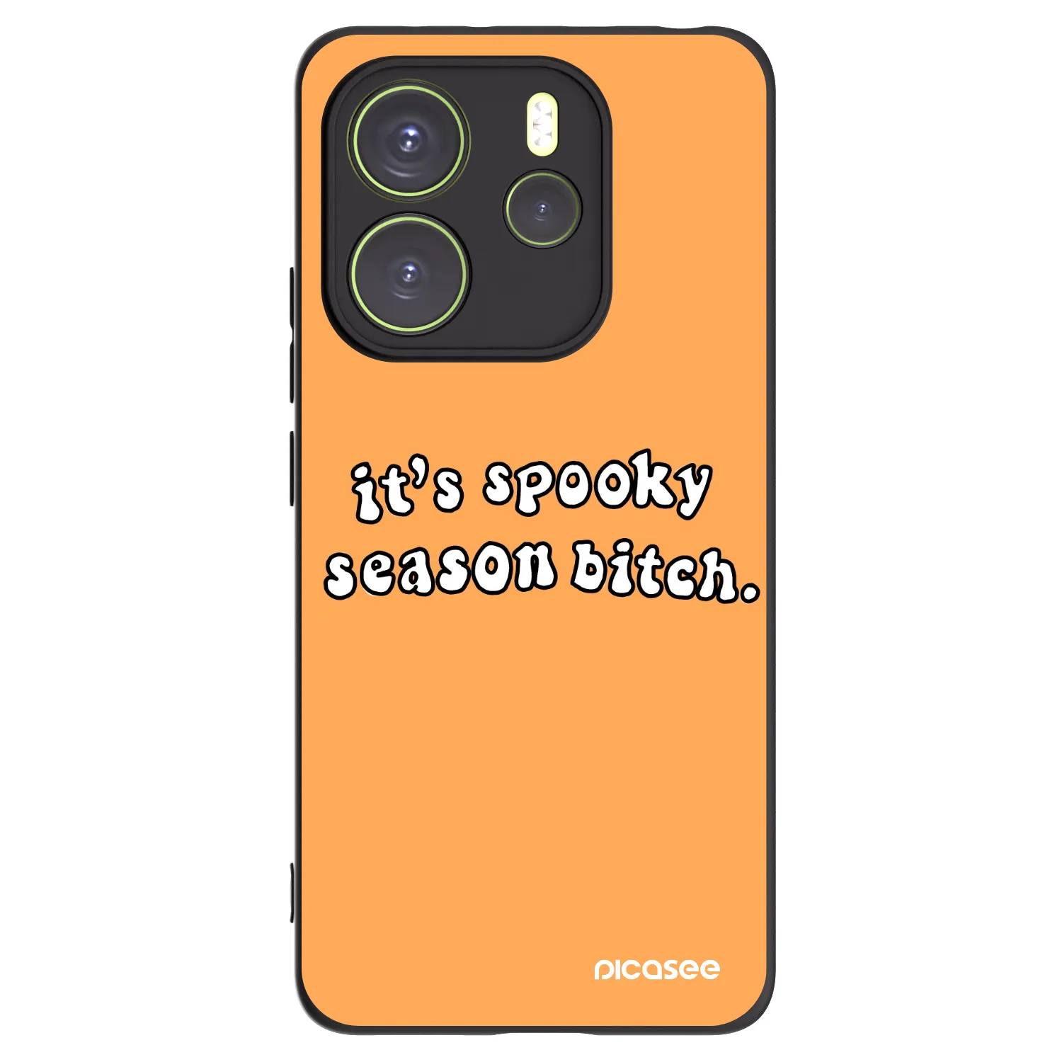 Picasee silikónový čierny obal pre Xiaomi Redmi Note 14 4G - Spooky season